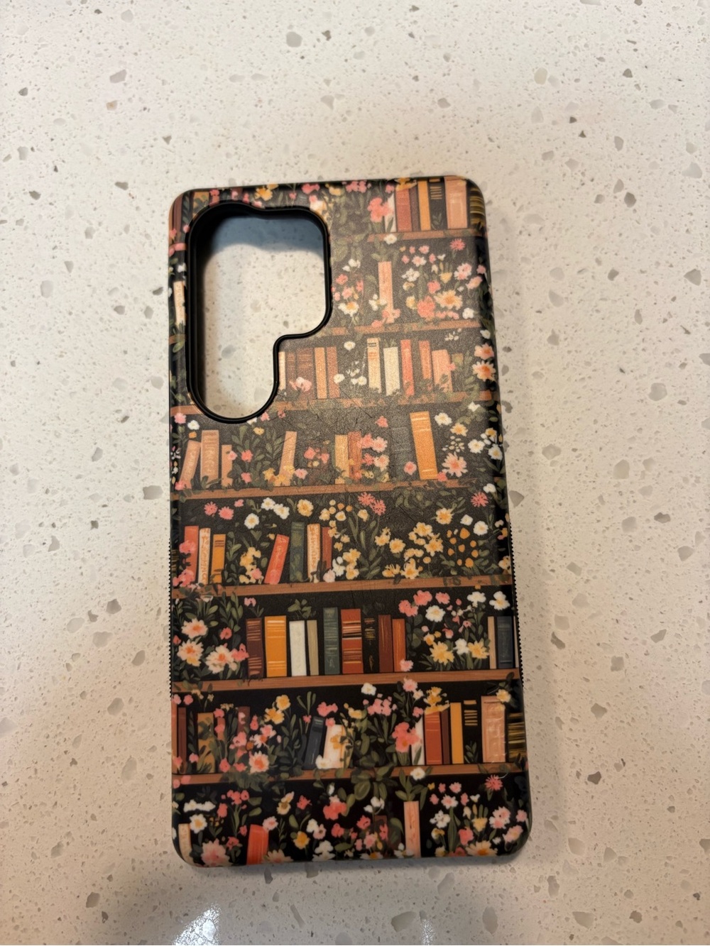 Floral Bookshelf Pattern Phone Case - Samsung S25 Ultra Case